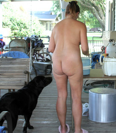 My lovely wife always naked at home, see